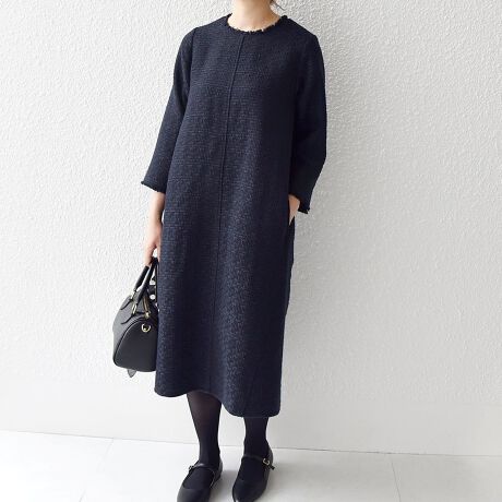SHIPS any: スラブ ツイード ワンピース［NAVY BLUE］ | シップス 