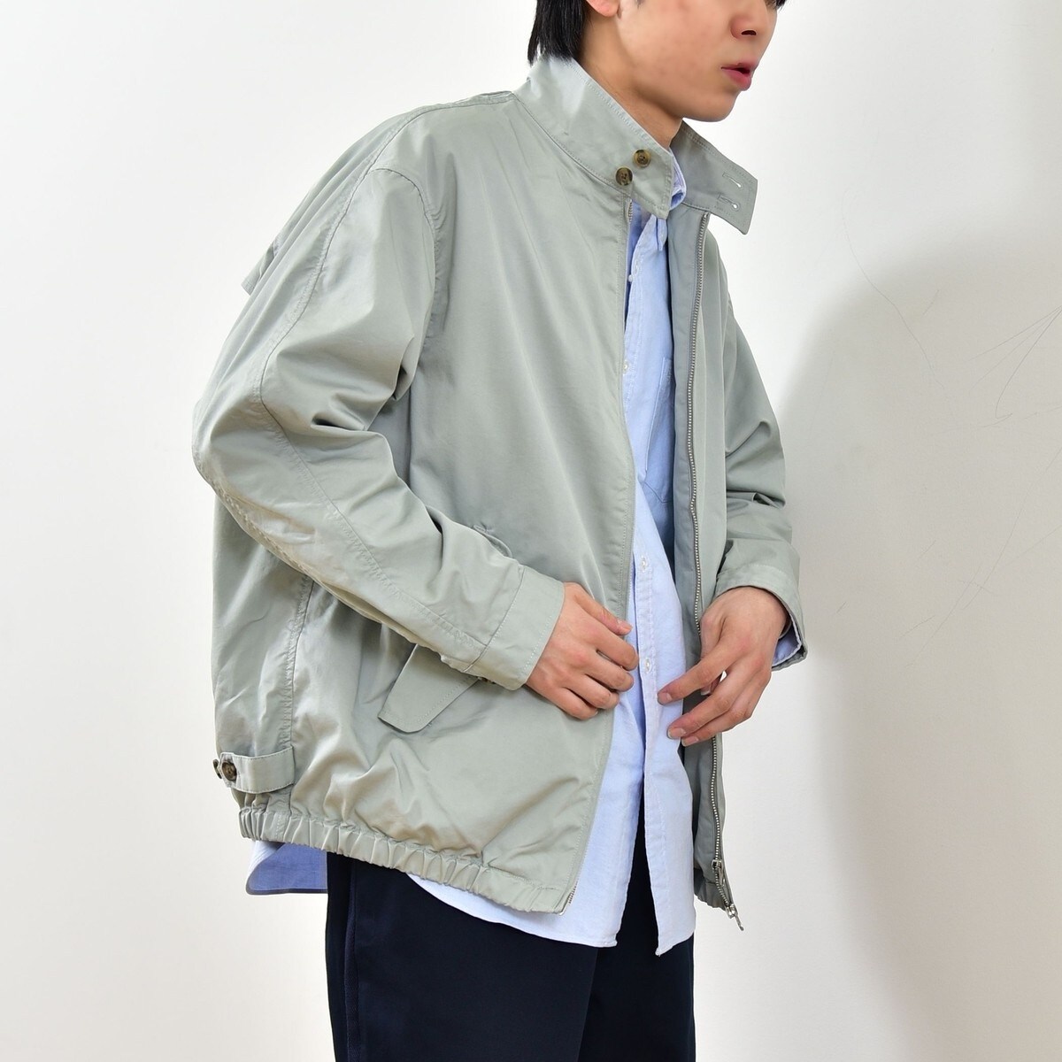 SHIPS any別注　Bollington　ドッグイヤーブルゾン SHIPS any別注】Bollington: ドッグイヤー ジップ ブルゾン
