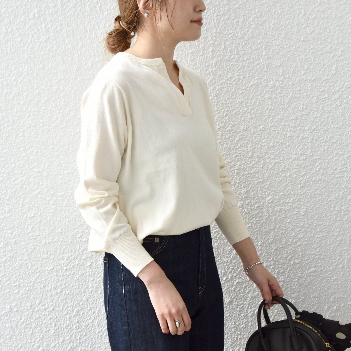 SHIPS for women / シップスウィメン SHIPS any: シルク コットン ボートネック ニット プルオーバー SHIPS any: シルク コットン ボートネック ニット プルオーバー