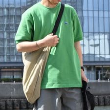 【SHIPS any別注】LACOSTE: ワンポイント ロゴ ピケ クルーネック Tシャツ 24S