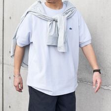 シップス エニィ(SHIPS any)の【SHIPS any別注】LACOSTE: ワンポイント ロゴ ピケ クルーネック Tシャツ 24S