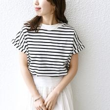 SHIPS any:〈抗菌防臭/洗濯機可能〉USAコットン フレンチスリーブ TEE