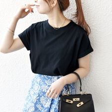 SHIPS any:〈抗菌防臭/洗濯機可能〉USAコットン フレンチスリーブ TEE