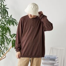 SHIPS any: COTTON USA ガーメントダイ ヘビーウェイト ヘンリーネック Tシャツ