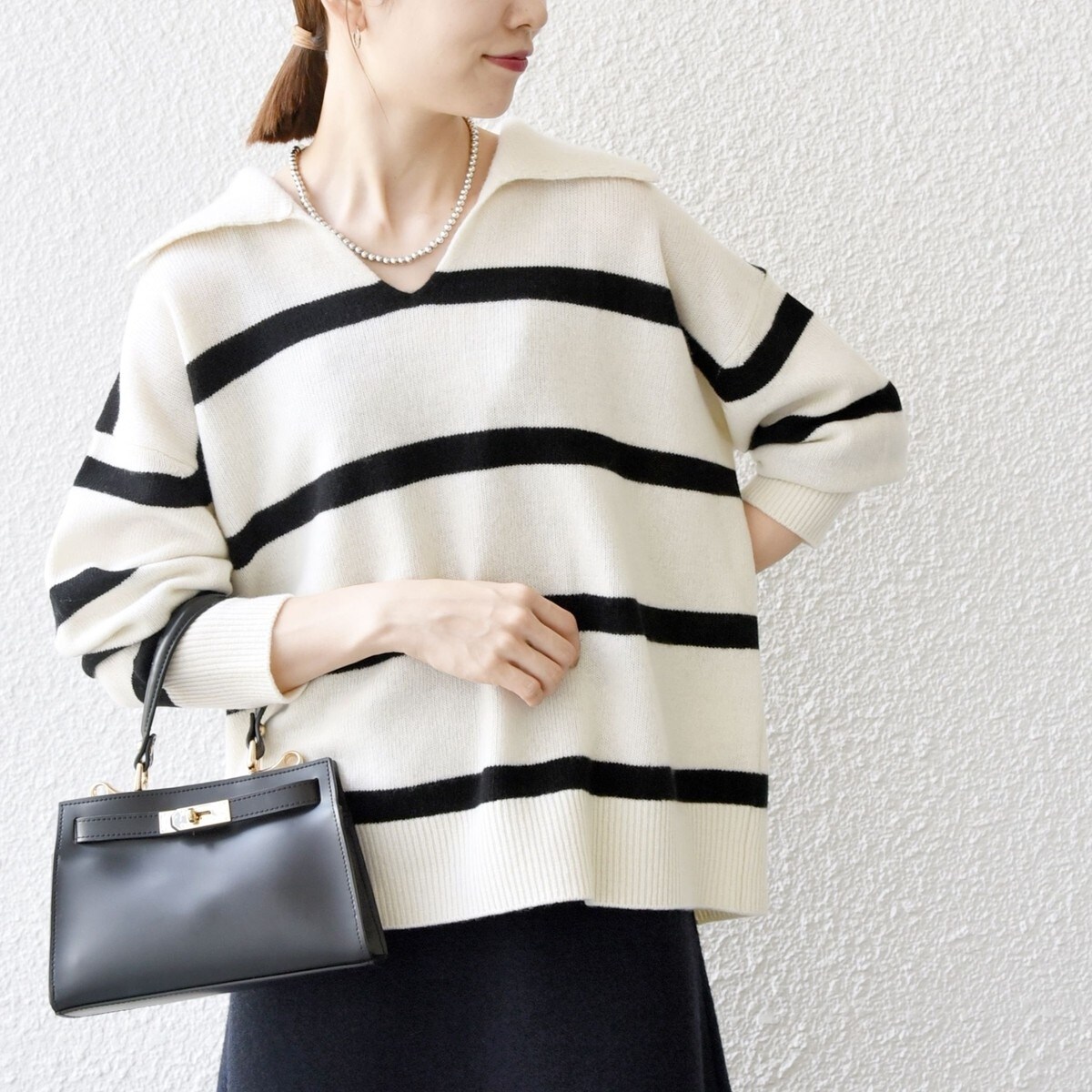 【極美品】SHIPS カシミヤ混 ウールカシミヤスキッパープルオーバー SHIPS - 【極美品】SHIPS カシミヤ混 ウールカシミヤスキッパープル