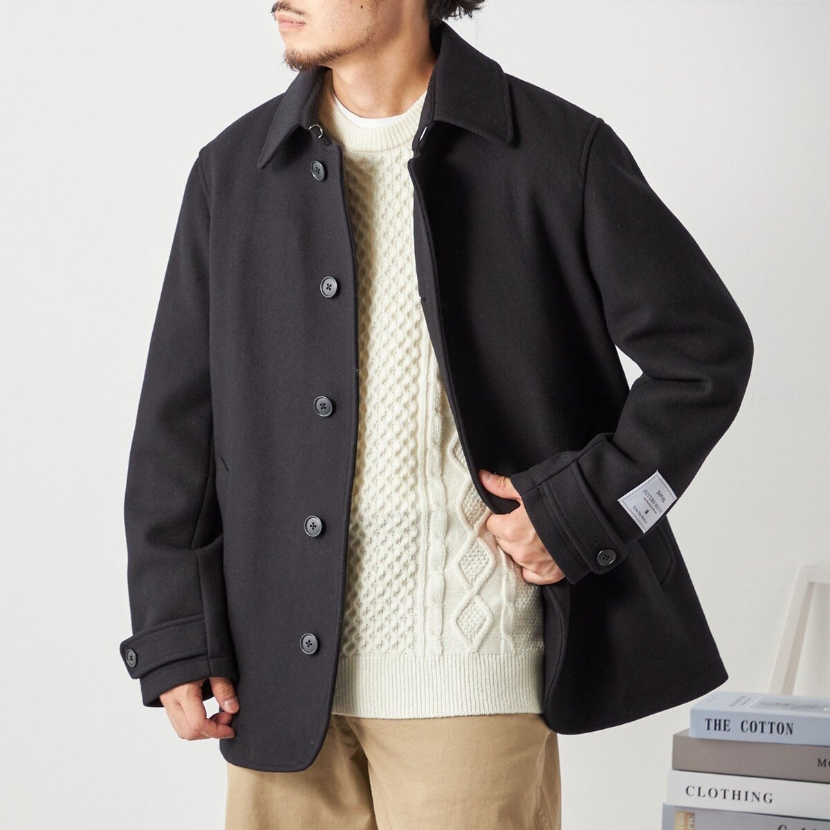 SHIPS any: FUTURE MELTON シングル Pコート 23AW◇ | シップス エニィ