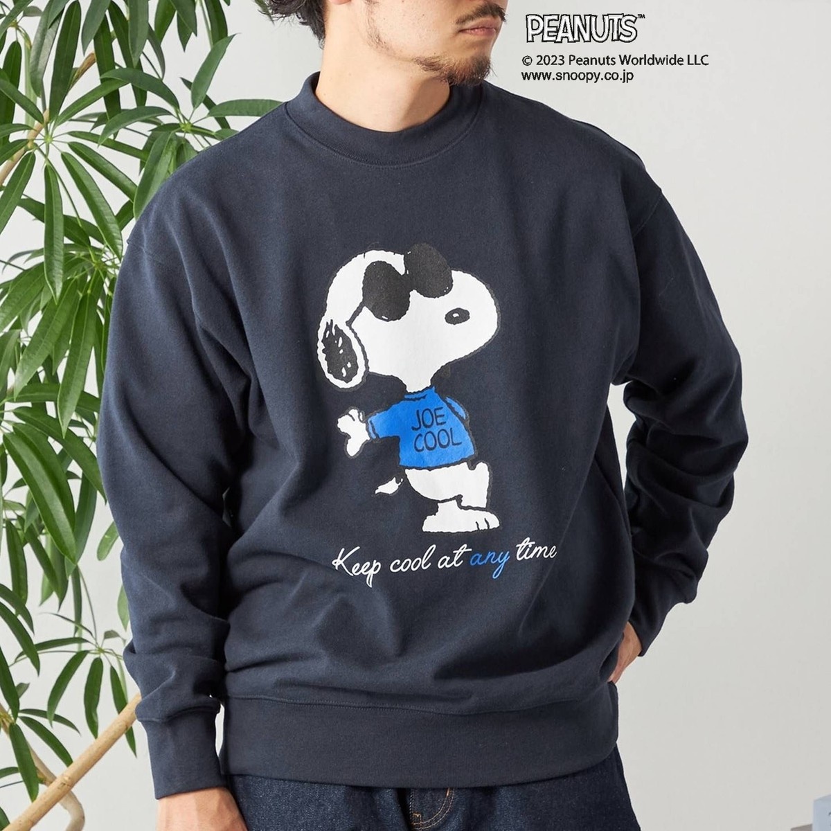 SHIPS any: SNOOPY コラボ ワンポイント バックプリント スウェット