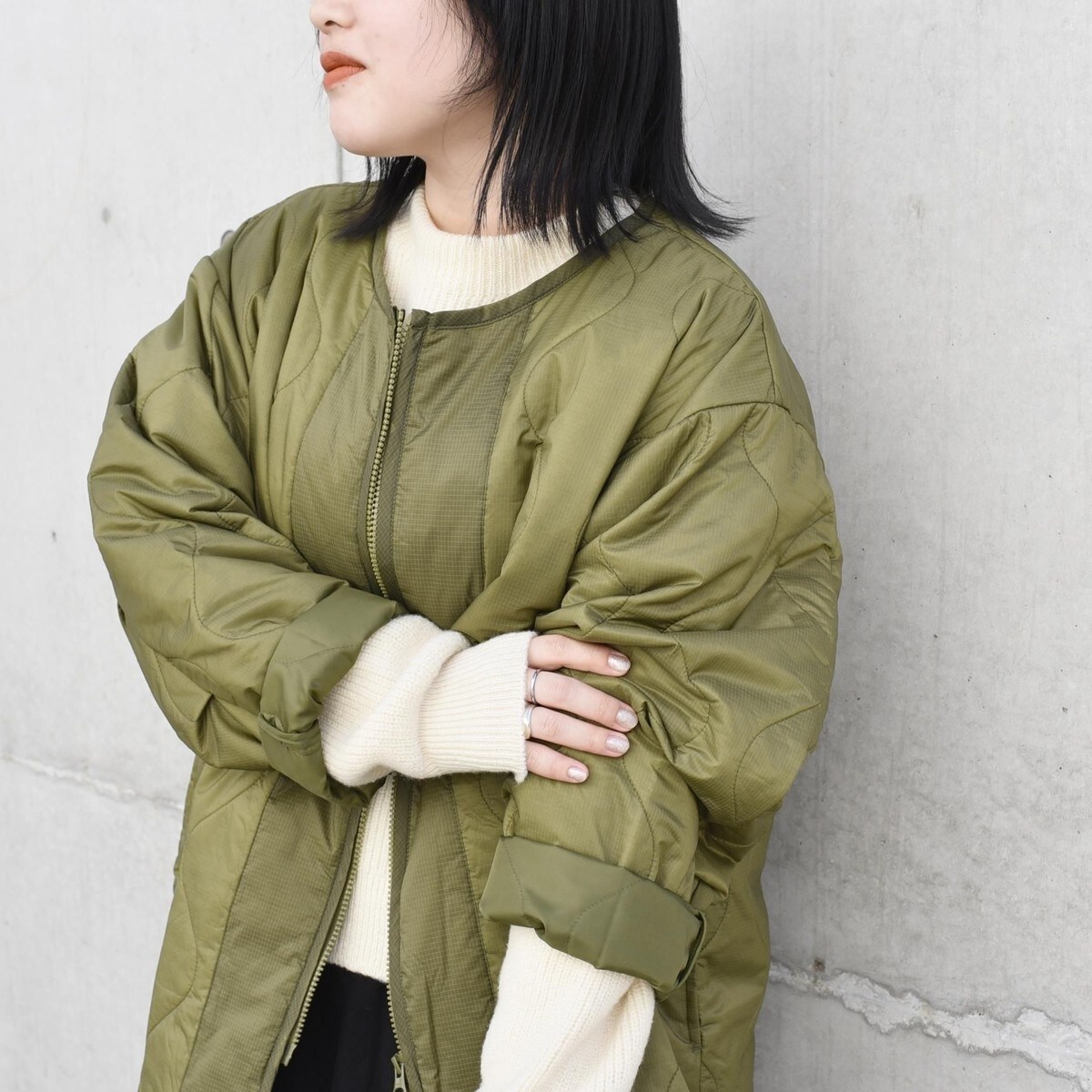 SHIPS別注】MACOBER:ミリタリー キルティング ジャケット SHIPS別注