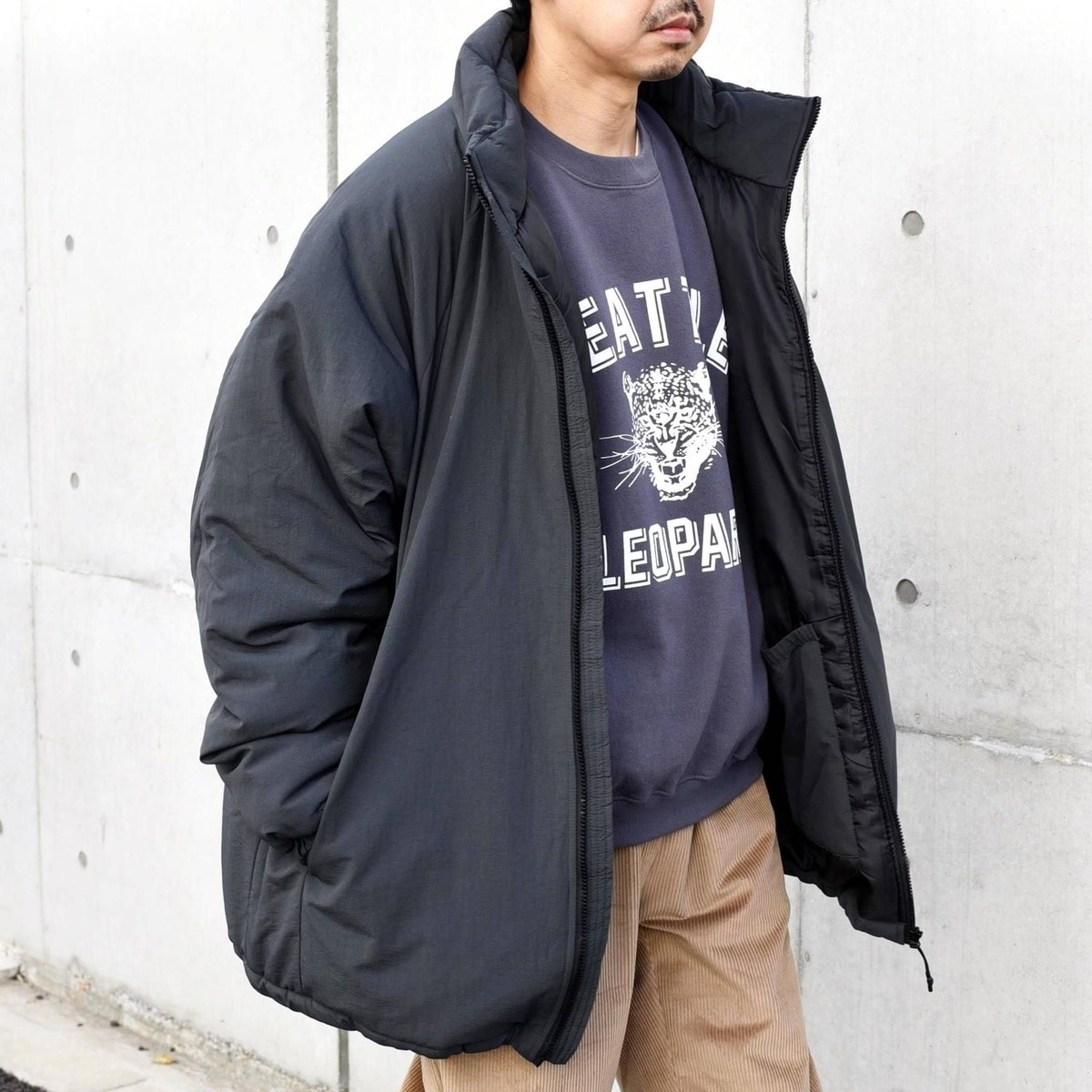 SHIPS any: LEVEL7 オーバーサイズ 中綿 ミリタリー ジャケット