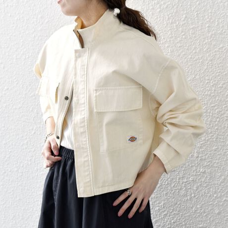 Dickies:〈洗濯機可能〉コットン ツイル スタンドカラー ジャケット 