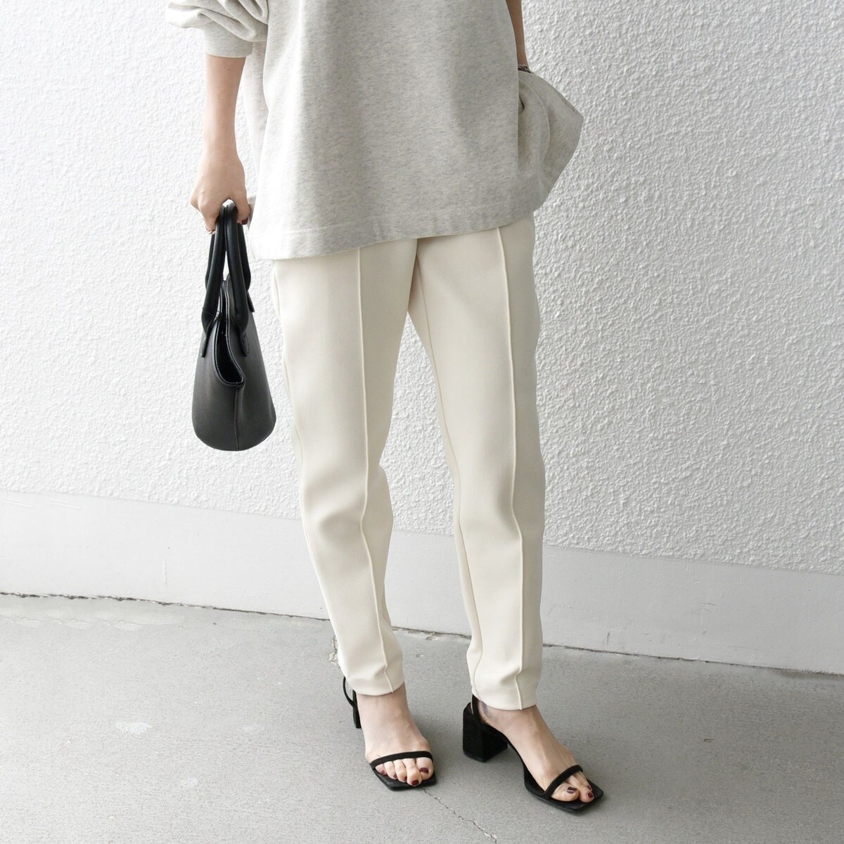 SHIPS any:〈洗濯機可能〉ダブルジャージー テーパードパンツ