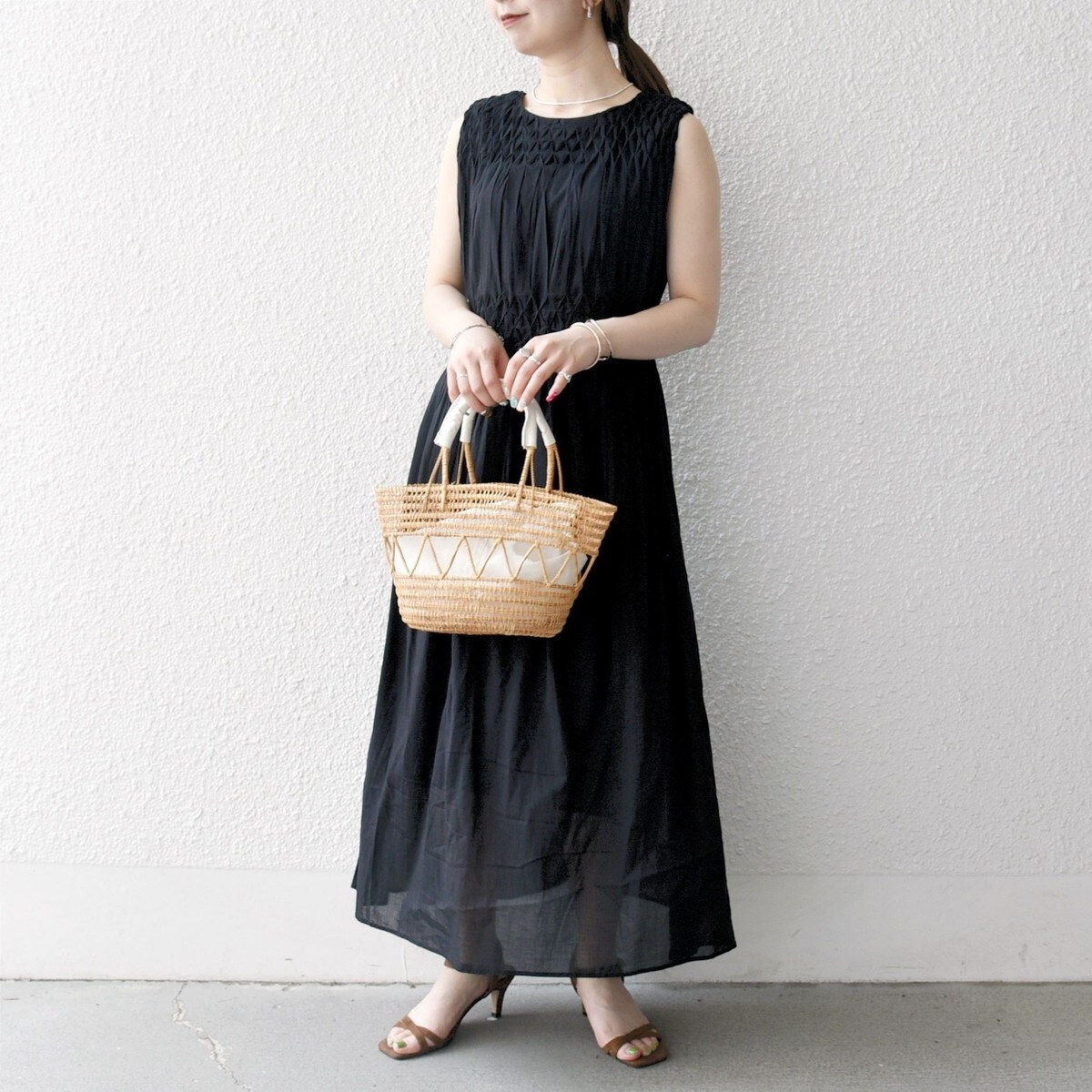 WEB限定】SHIPS any: ハンドスモッキング コットン フレア