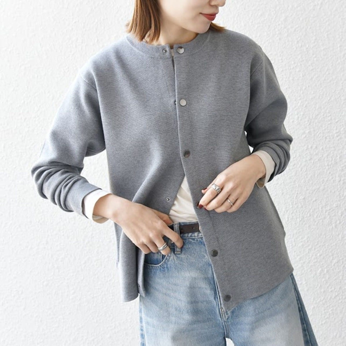 SHIPS any: 〈手洗い可能〉ミラノリブ クルーネック カーディガン 25AW