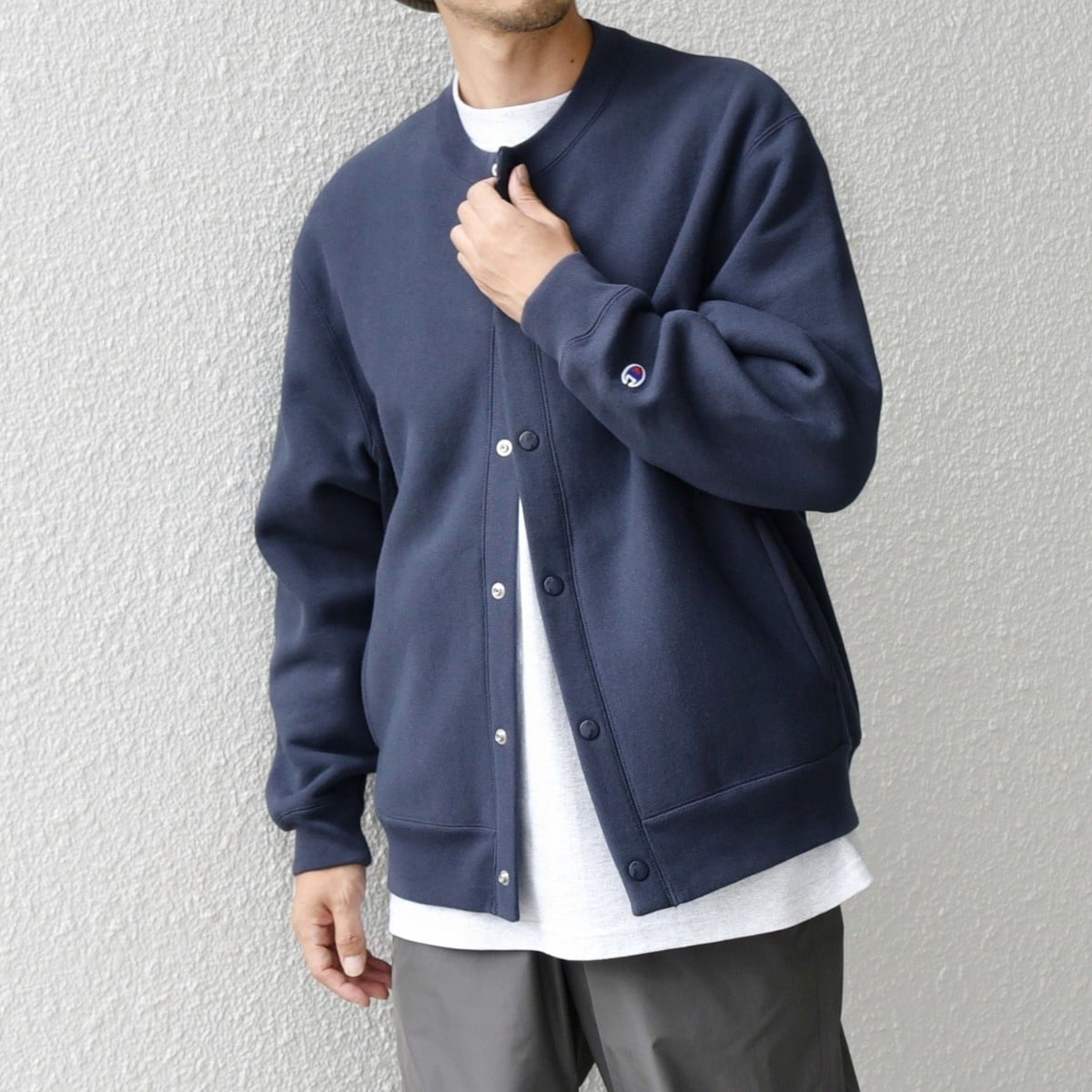 Championリバースウィーブクルーネック カーディガン SHIPS any別注】Champion: リバースウィーブ(R) クルーネック