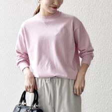 SHIPS any:〈手洗い可能〉スウェットライク ニット プルオーバー