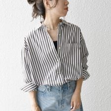 SHIPS any:〈洗濯機可能〉REPREVE レギュラーカラー ルーズ ポケット シャツ