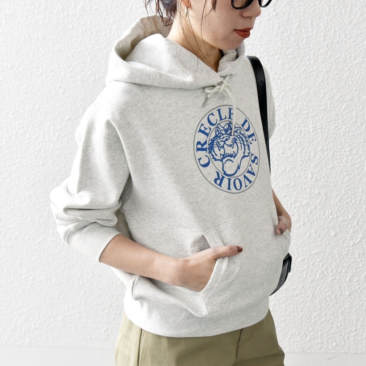 口豪奢 カレッジ KNiTS: any別注】THE SHIPS ロゴ パーカー フーディ トップス