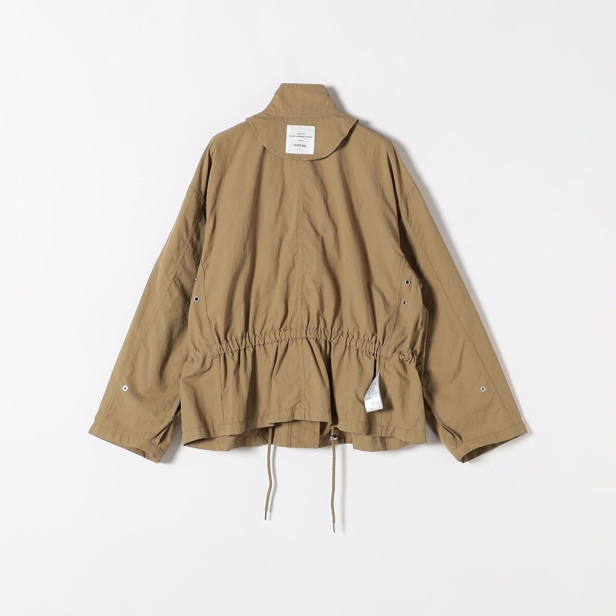 SHIPS any:<撥水・洗濯機可能>スタンドカラー ドロストショートブルゾン SHIPS any:〈撥水・洗濯機可能〉スタンドカラー ドロスト ショート