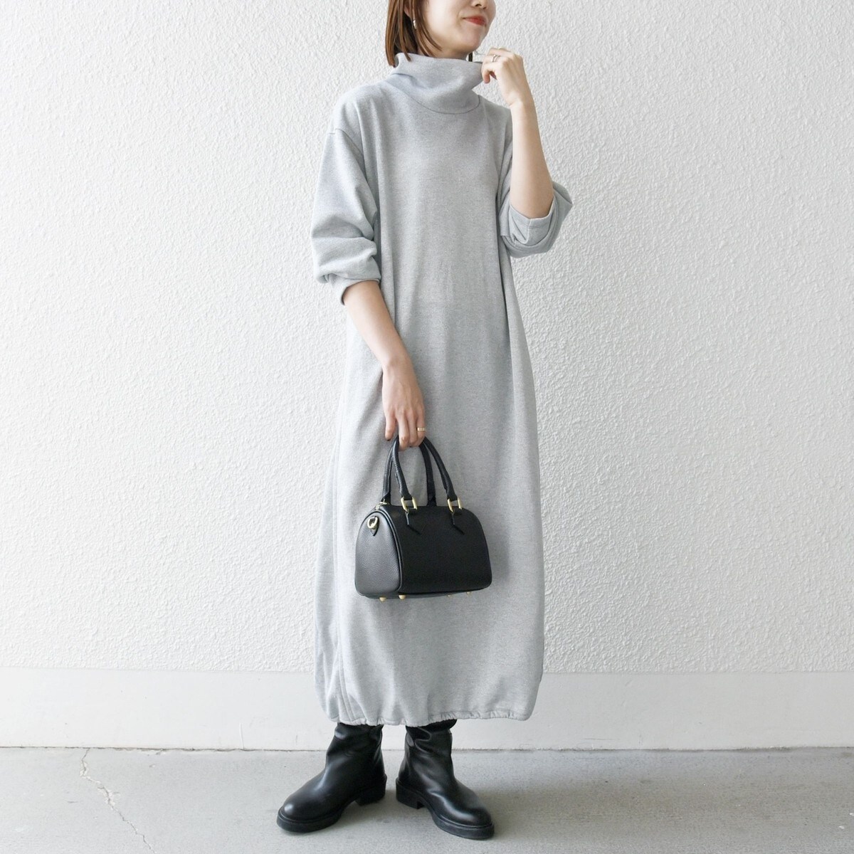 クレッシュベロアロングドレス M ネイビー(153センチでヒール) SHIPS