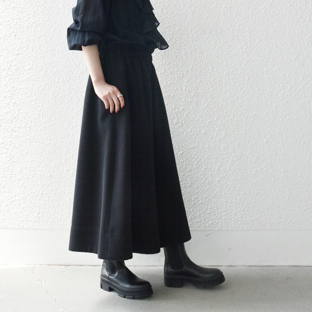 SHIPS any:〈洗濯機可能〉ウールライク ギャザー キュロット パンツ