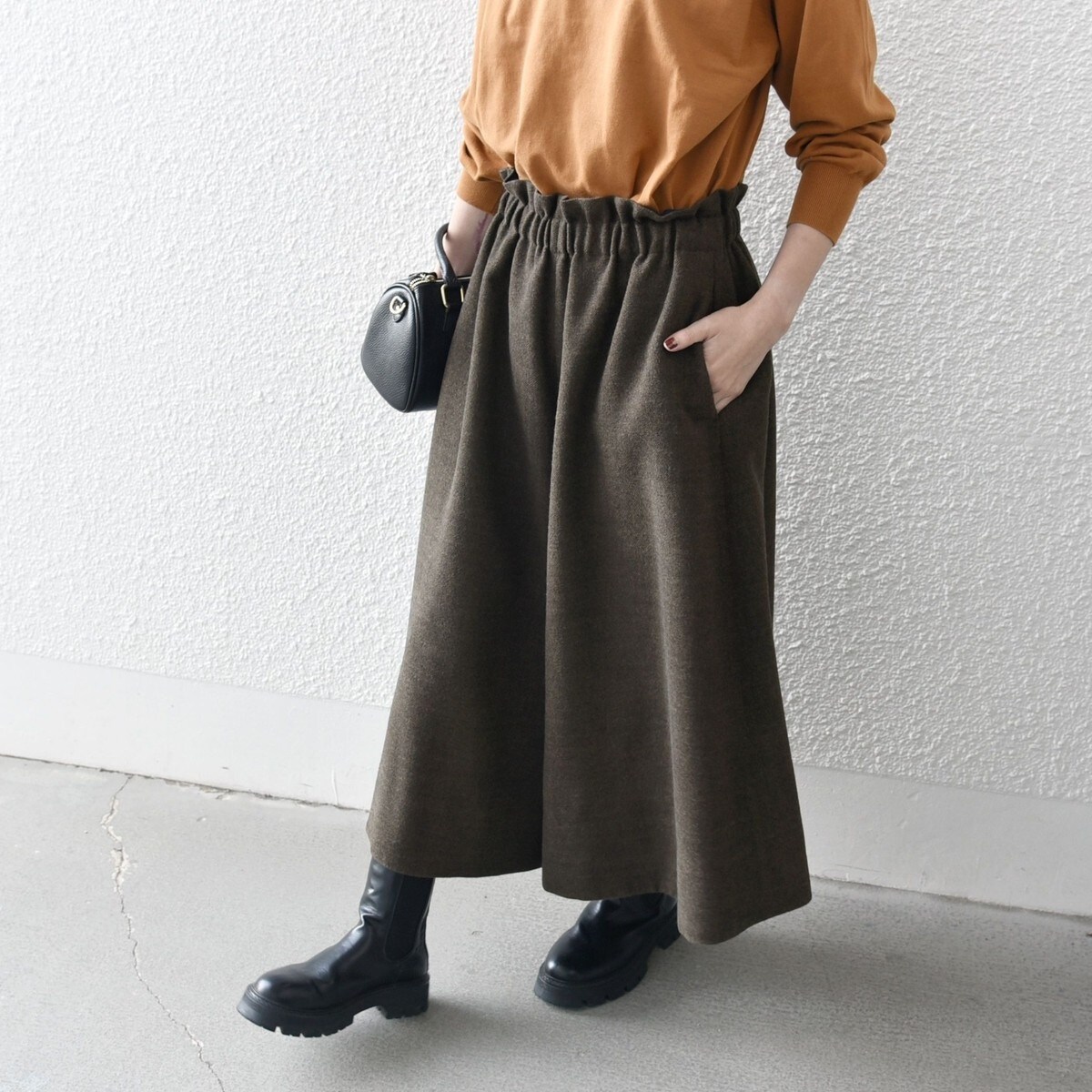 SHIPS any〈洗濯機可能〉ウールライク ギャザー キュロット パンツ SHIPS any:〈洗濯機可能〉ウールライク ギャザー キュロット パンツ