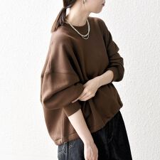 シップス エニィ(SHIPS any)の【WEB限定】SHIPS any:〈洗濯機可能〉USA コットン 裏起毛 コクーン プルオーバー