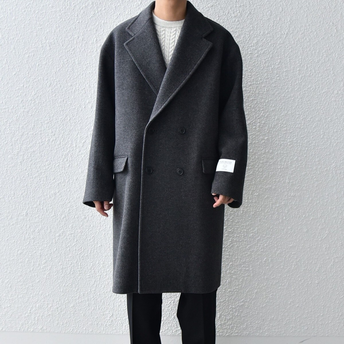 かが　ships メルトンコート　super140’s SHIPS（シップス） スーパー140'S メルトン シングル ロング P