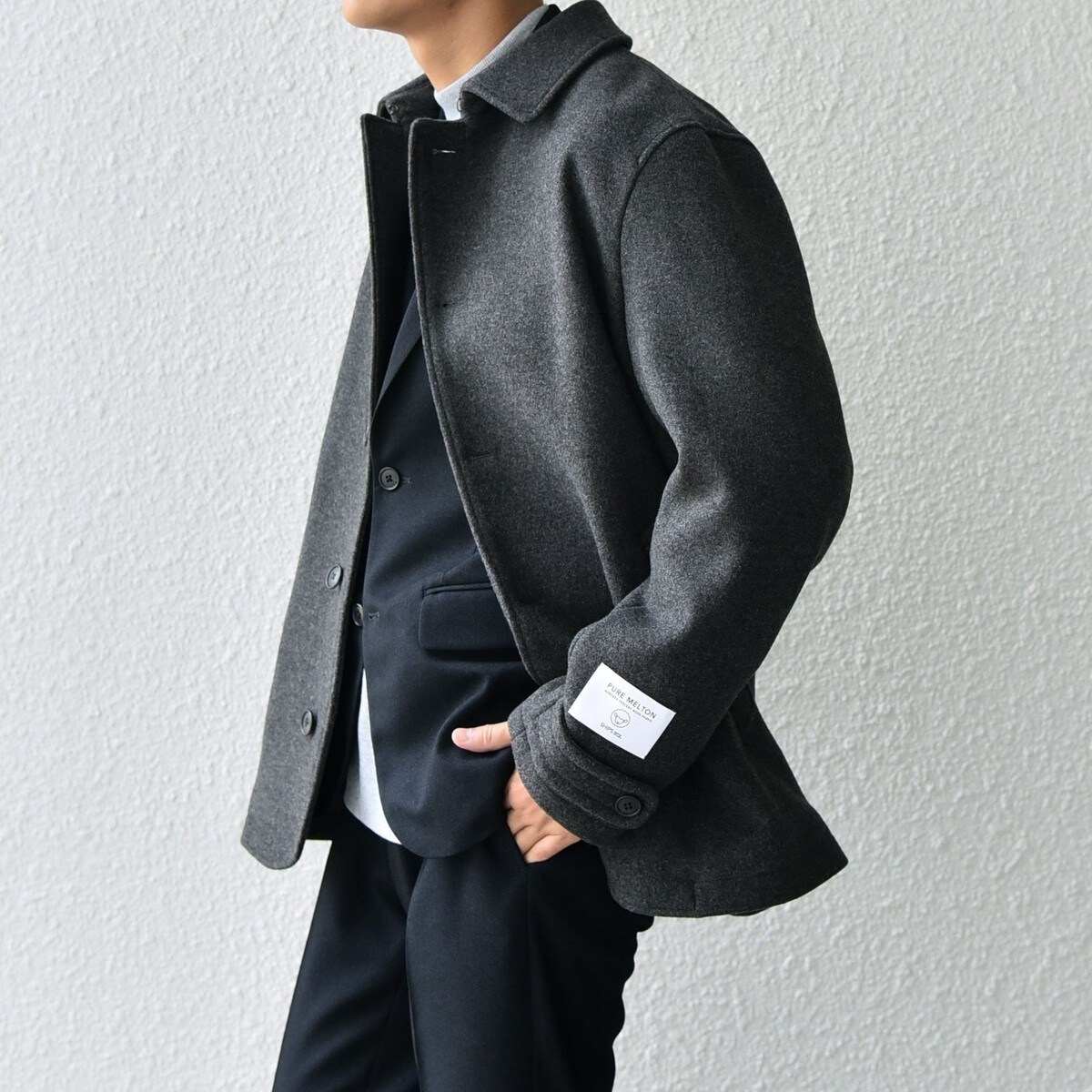 SHIPS any: PURE WOOL MELTON シングル Pコート◇ | シップス エニィ
