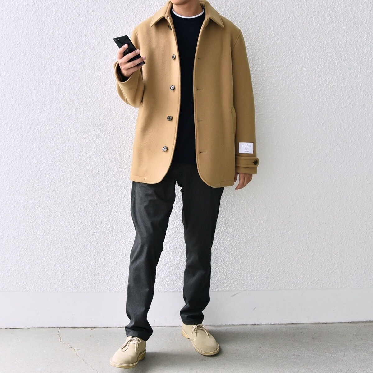 SHIPS any: PURE WOOL MELTON シングル Pコート◇ | シップス エニィ