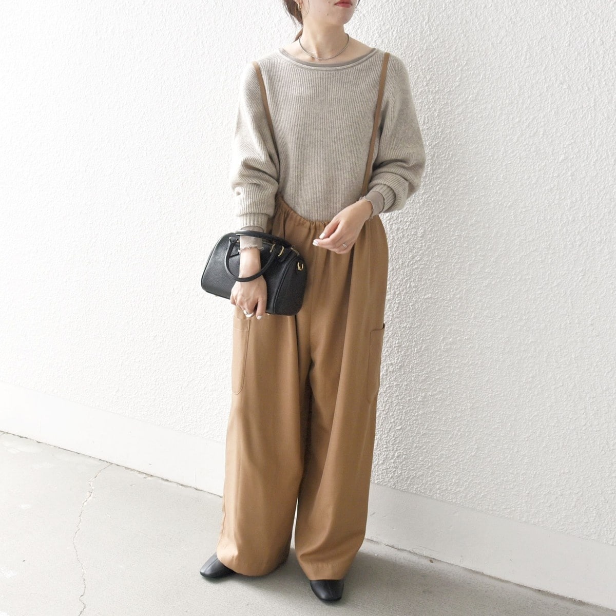 SHIPS any:洗濯機可能Tシャツ × Iラインセミワイド サロペットセット SHIPS any（シップス エニィ）の「SHIPS any:〈洗濯機可能〉T