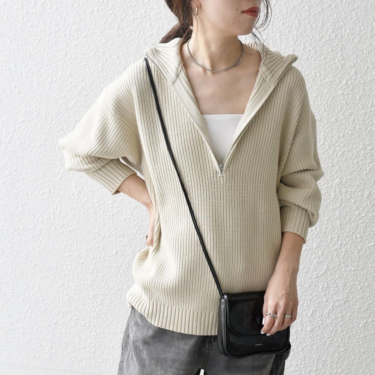 SHIPS:〈手洗い可能/抗菌防臭〉16ゲージ インレイ ロングスリーブ