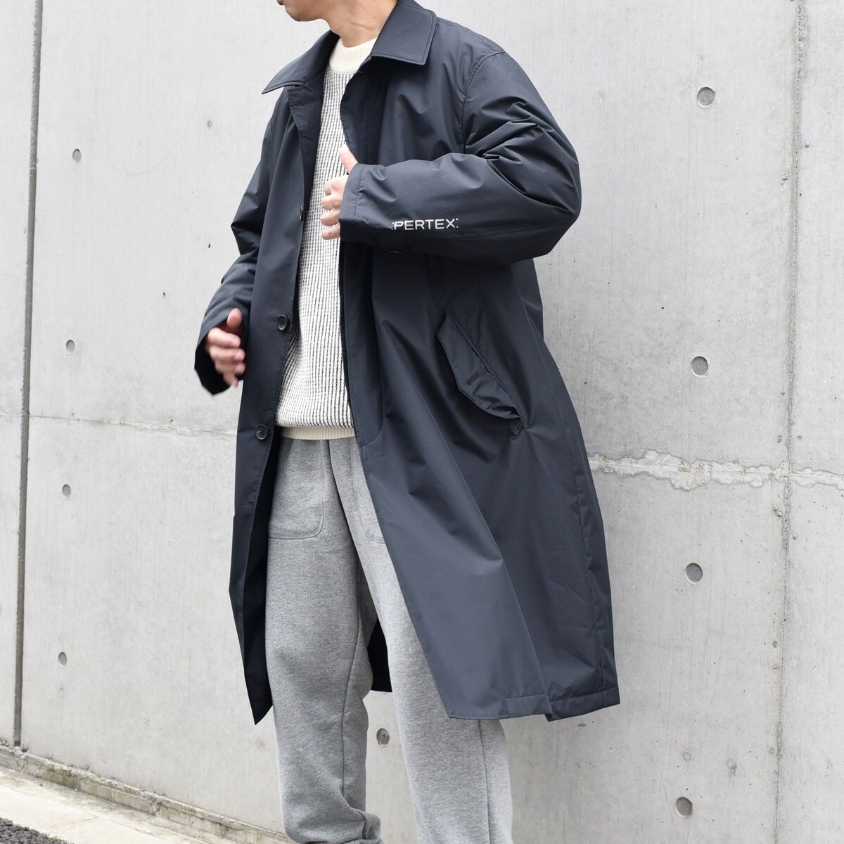 SHIPS any: 〈手洗い可能〉3レイヤー バルカラー コート