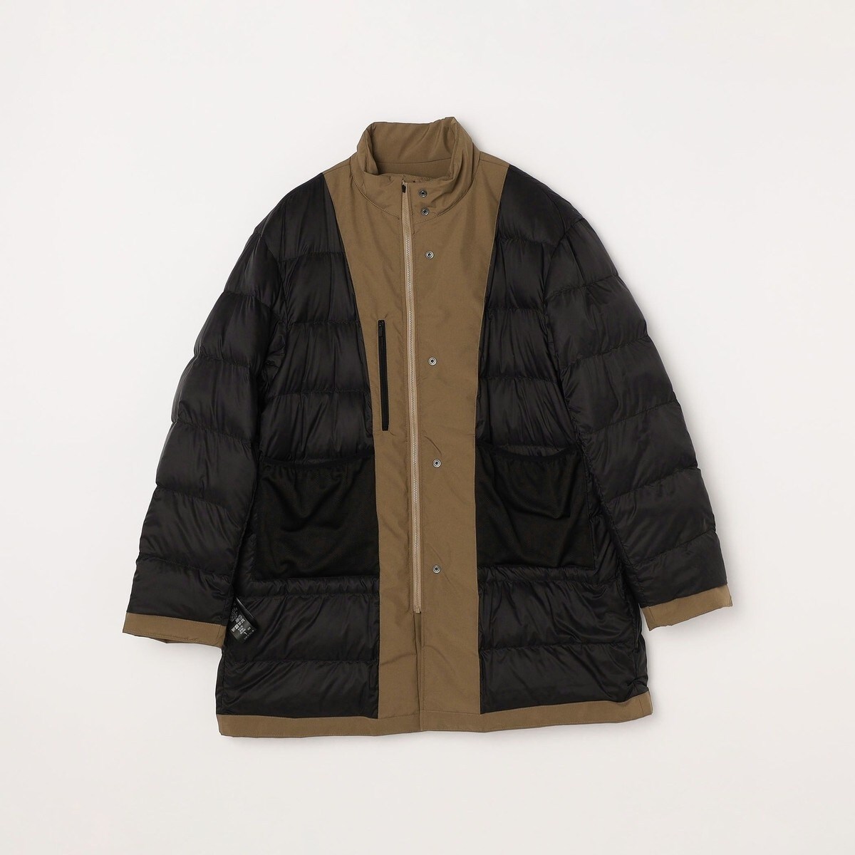 SHIPS any: 〈撥水・防風等〉多機能 スタンドカラー ダウン ミドル