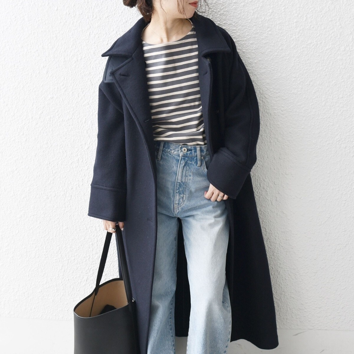 SHIPS any: スタンド & ダブル カラー ロング コート | シップス