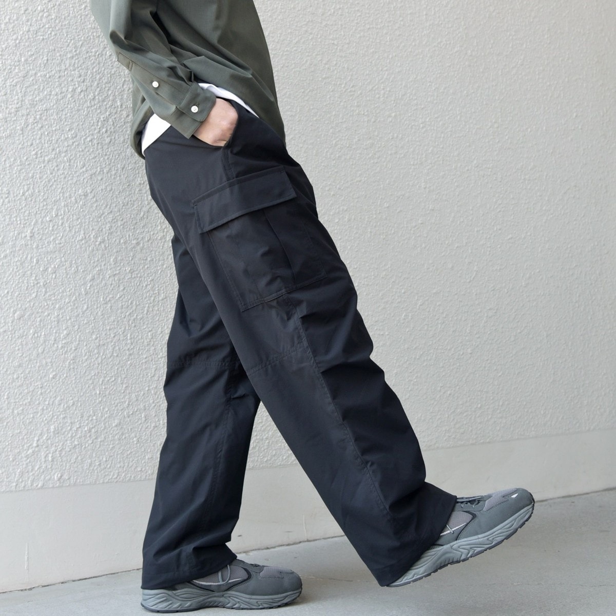 SHIPS any:〈洗濯機可能〉スマート ワイド イージー カーゴ パンツ◆