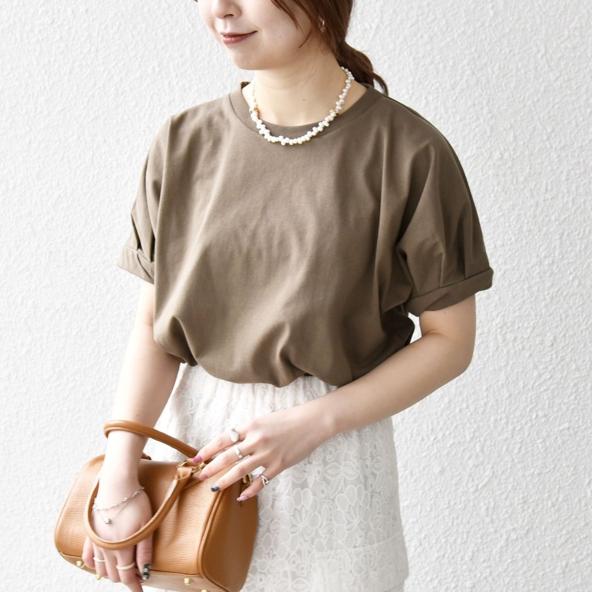 SHIPS for women / シップスウィメン SHIPS any:〈UVカット/接触冷感/吸水速乾/洗濯機可能〉USAコットン フレア TEE SHIPS｜SHIPS any:<UVカット/接触冷感/吸水速乾/洗濯機可能>USA