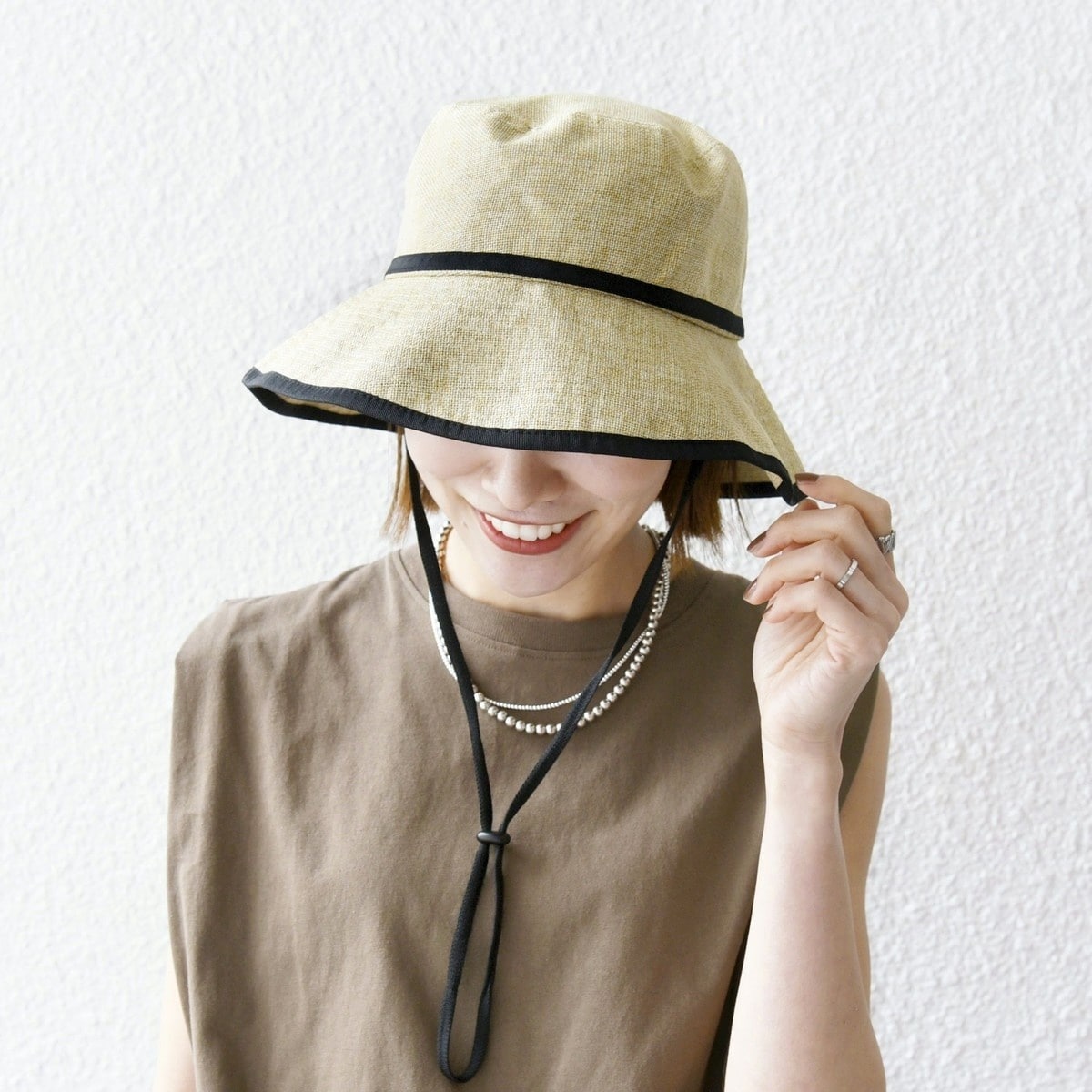 《一部追加予約》SHIPS any: ループ付き パイピング ハット