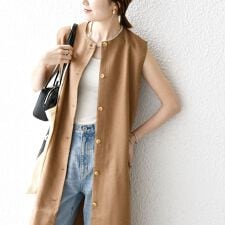 SHIPS any:〈洗濯機可能〉リネンライク ジレ ワンピース × イージー パンツ セットアップ