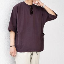 【SHIPS any別注】Champion: ブリーチ ドルマン キャンプポケット Tシャツ◇