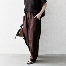 SHIPS any:〈洗濯機可能〉ヨーロピアンフラックス リネン コクーン イージー パンツ