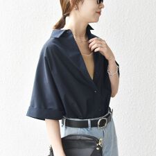 SHIPS any:〈洗濯機可能〉タイプライター スリット ポケット ビッグ シャツ