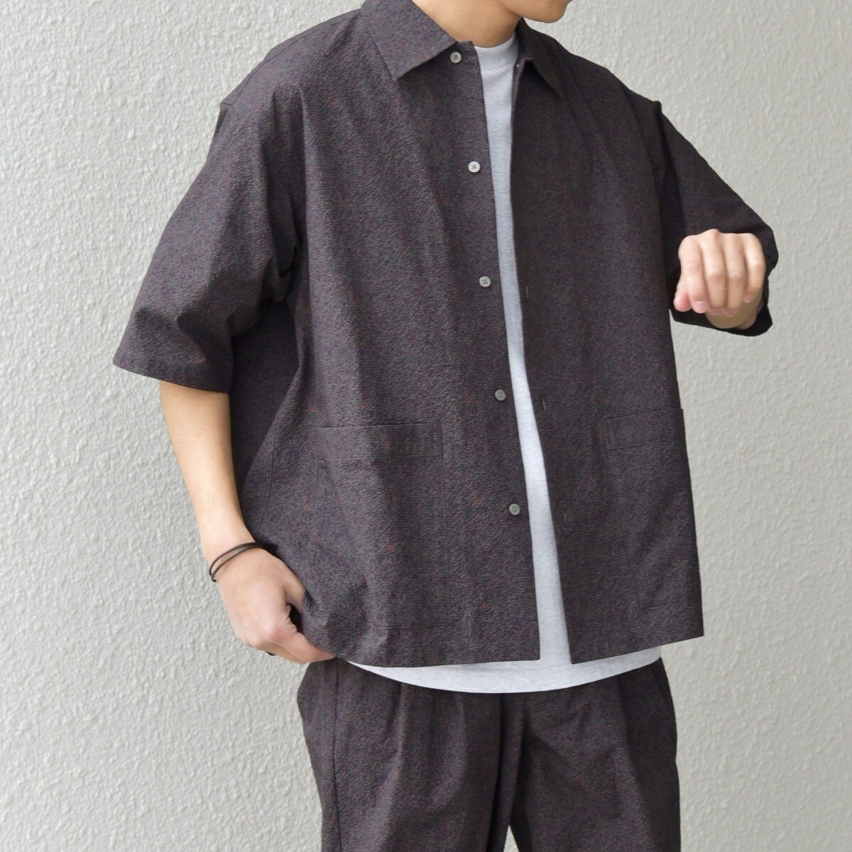 WEB限定】SHIPS any:〈洗濯機可能〉リネン/レーヨン バンド スキッパー