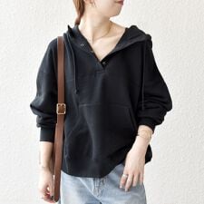 シップス エニィ(SHIPS any)のSHIPS any:〈洗濯機可能〉USAコットン 裏起毛 フーディー ルーズ プルオーバー