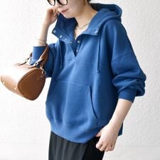 シップス エニィ(SHIPS any)のSHIPS any:〈洗濯機可能〉USAコットン 裏起毛 フーディー ルーズ プルオーバー