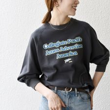【SHIPS any別注】Collegiate Pacific: ロゴ プリント ＆ 刺繍 スウェッ