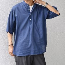 シップス エニィ(SHIPS any)のSHIPS any: コットン/リネン バンド スキッパー ハーフスリーブ シャツ◇