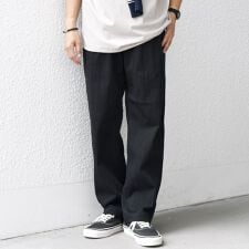 SHIPS any:〈洗濯機可能〉リネン混 2タック セミワイド イージーパンツ