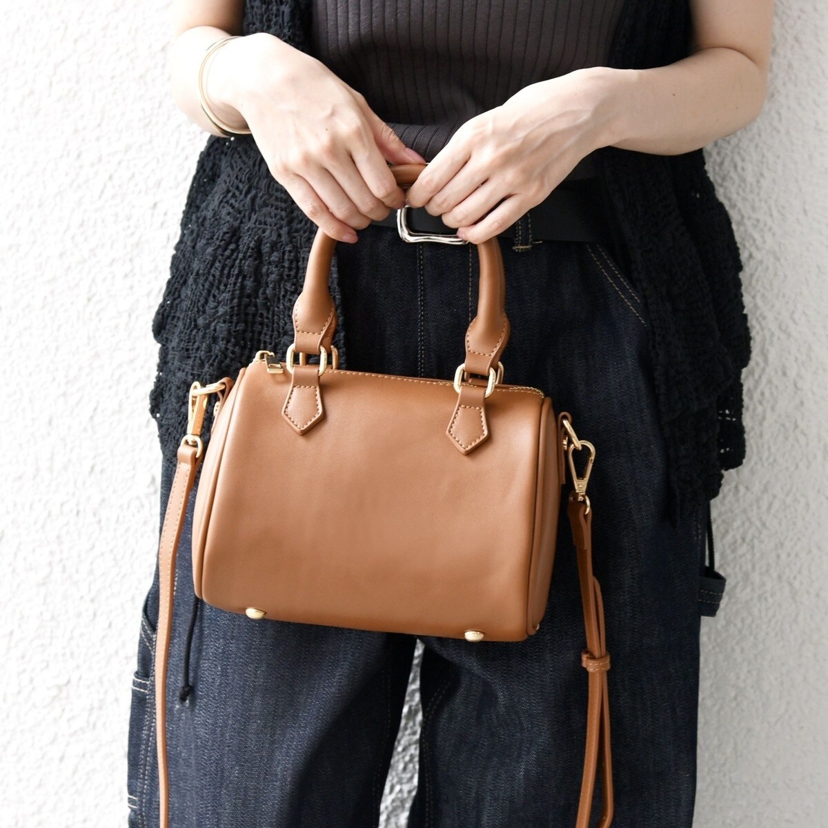 VELETTO: 2WAY ショルダー ミニ ボストン バッグとチャームのセット VELETTO: 2WAY ショルダー ミニ ボストン バッグ | シップス エニィ