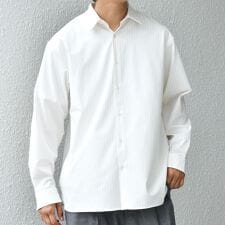 SHIPS any: LIM BLESS ソリッド/ストライプ レギュラーカラー シャツ(セットアッ