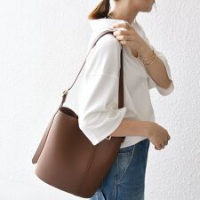 VELETTO: ポシェット付き 3WAY ワンハンドル バケツ ショルダー バッグ